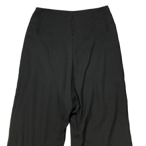 Lulus Pants Women XS Black Chic Pleated High-Waisted Wide-Leg Flare Trousers New - Picture 7 of 14